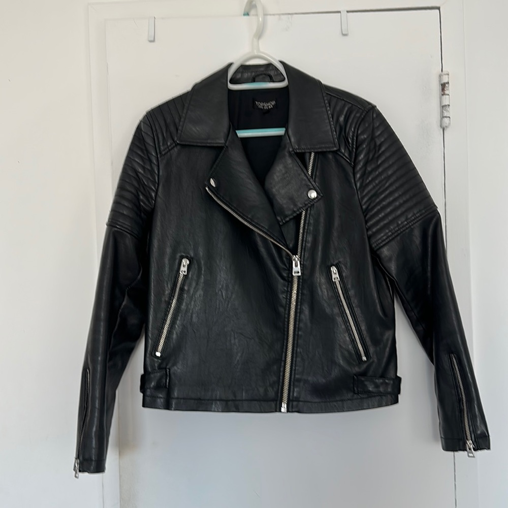 Topshop Leather Biker Jacket